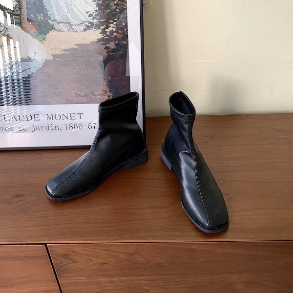 スクエアトゥショートブーツ 4183-画像9-韓国ファッション通販POPREA［ポップリア］