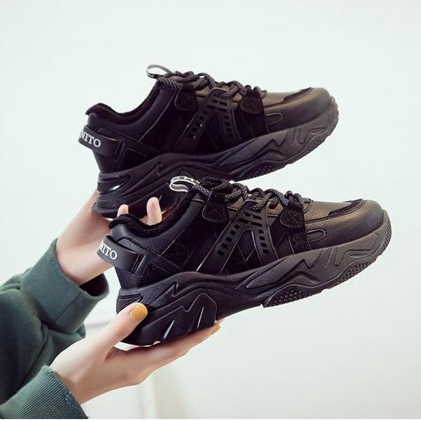 ダークカラーカジュアルスニーカー 4075-画像9-韓国ファッション通販POPREA［ポップリア］