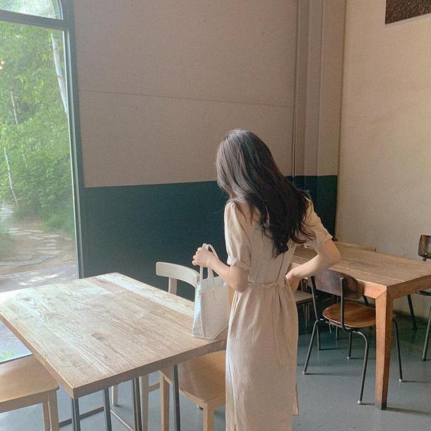 オープンカラーワンピース 4535-画像9-韓国ファッション通販POPREA［ポップリア］