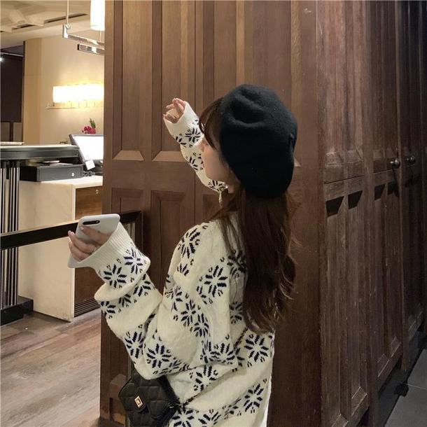 スノーフレークルーズニット 4208-画像9-韓国ファッション通販POPREA［ポップリア］