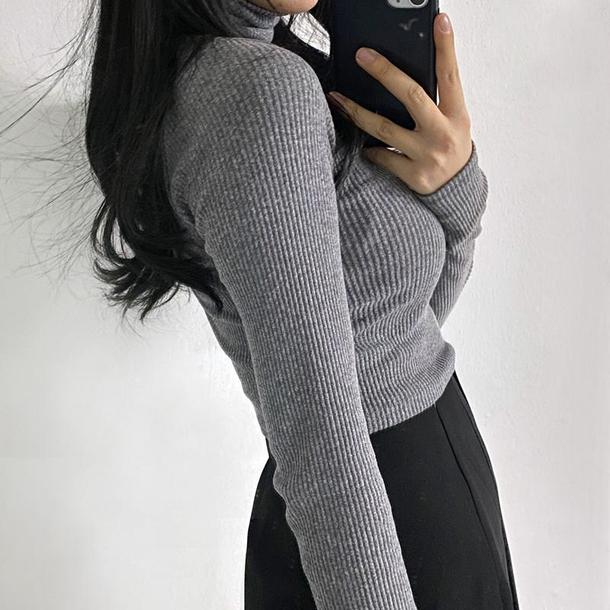 ハイネックストレッチリブニット 4113-画像9-韓国ファッション通販POPREA［ポップリア］