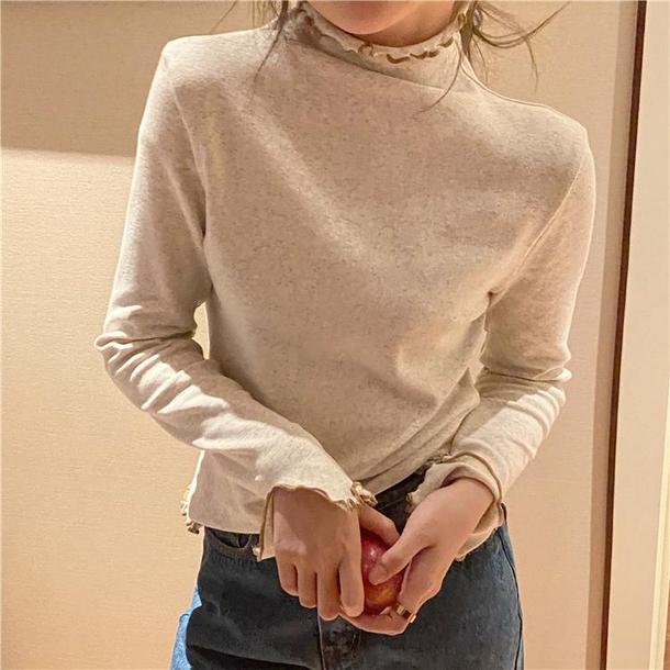 ハイネックメロートップス 4139-画像9-韓国ファッション通販POPREA［ポップリア］