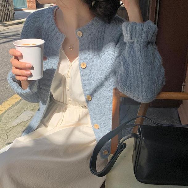 ラウンドネックウォームツイストカーディガン 4279-画像9-韓国ファッション通販POPREA［ポップリア］