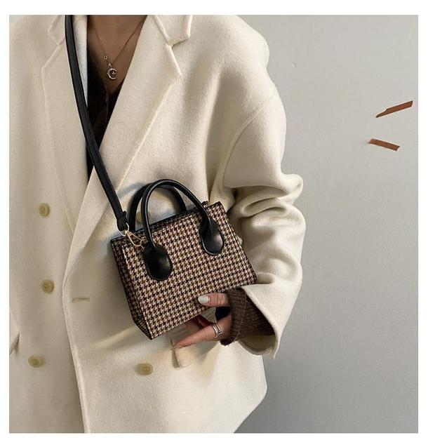 千鳥格子ショルダーバッグ 4222-画像9-韓国ファッション通販POPREA［ポップリア］