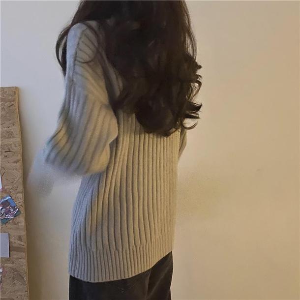 アソートハイラペルリブニット 4106-画像9-韓国ファッション通販POPREA［ポップリア］