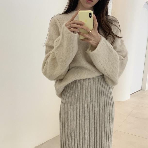 フェイクステッチウールニット 4105-画像9-韓国ファッション通販POPREA［ポップリア］