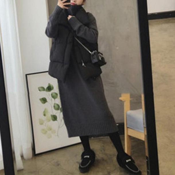 タートルニットワンピース 4231-画像9-韓国ファッション通販POPREA［ポップリア］