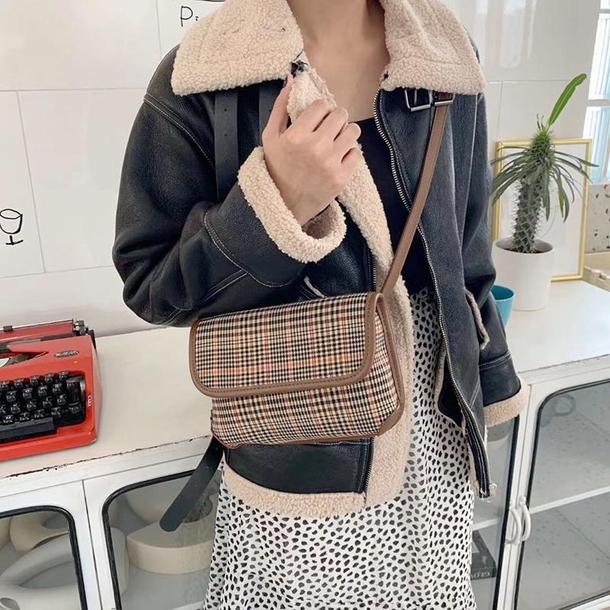 チェック柄ミニショルダーバッグ 3741-画像9-韓国ファッション通販POPREA［ポップリア］