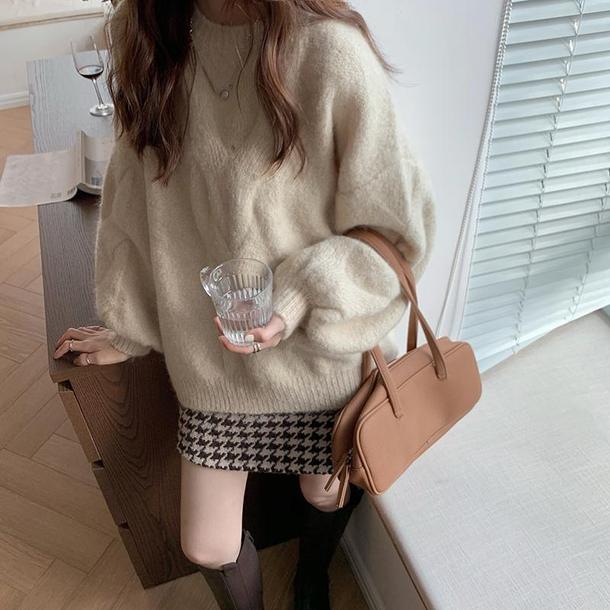 千鳥格子ミニスカート 4255 - 韓国ファッション通販サイトPOPREA