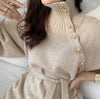 斜めボタンニットセータードレス 4244-画像9-韓国ファッション通販POPREA［ポップリア］