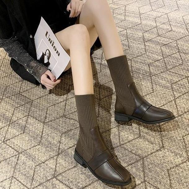 リブソックスショートブーツ 4083-画像9-韓国ファッション通販POPREA［ポップリア］