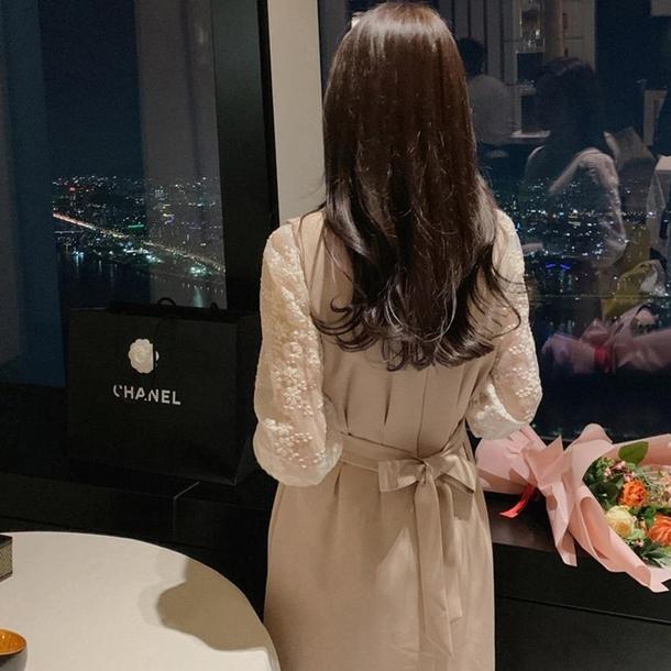 レースウエストマークワンピースセット 3194-画像1-韓国ファッション通販POPREA［ポップリア］