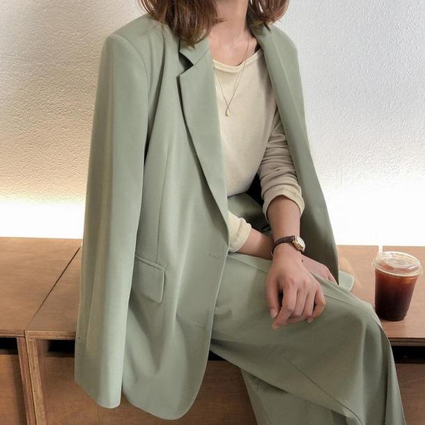 ピスタチオカラーセットアップ 3448-画像1-韓国ファッション通販POPREA［ポップリア］