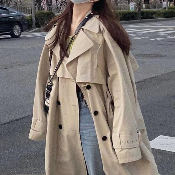 オーバートレンチカジュアルコート 3854-画像1-韓国ファッション通販POPREA［ポップリア］