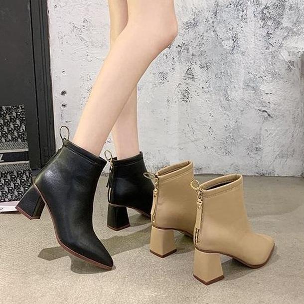 ポインテッドショートブーツ 4062-画像1-韓国ファッション通販POPREA［ポップリア］