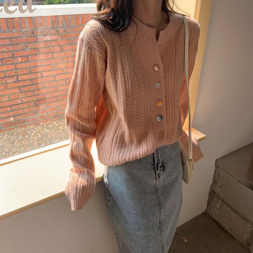 カラフルボタンニットカーディガン 2636-画像6-韓国ファッション通販POPREA［ポップリア］