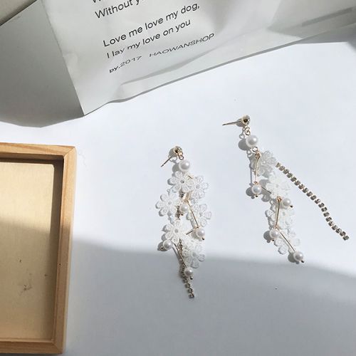 フラワーロングピアス 2663-お取り寄せ2663-画像3-韓国ファッション通販POPREA［ポップリア］