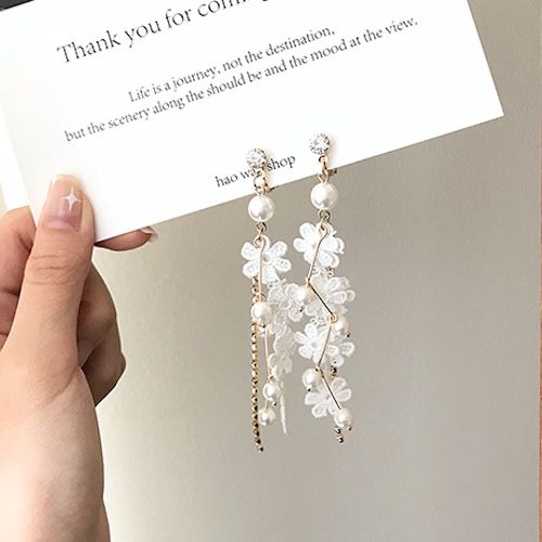 フラワーロングピアス 2663-お取り寄せ2663-画像4-韓国ファッション通販POPREA［ポップリア］